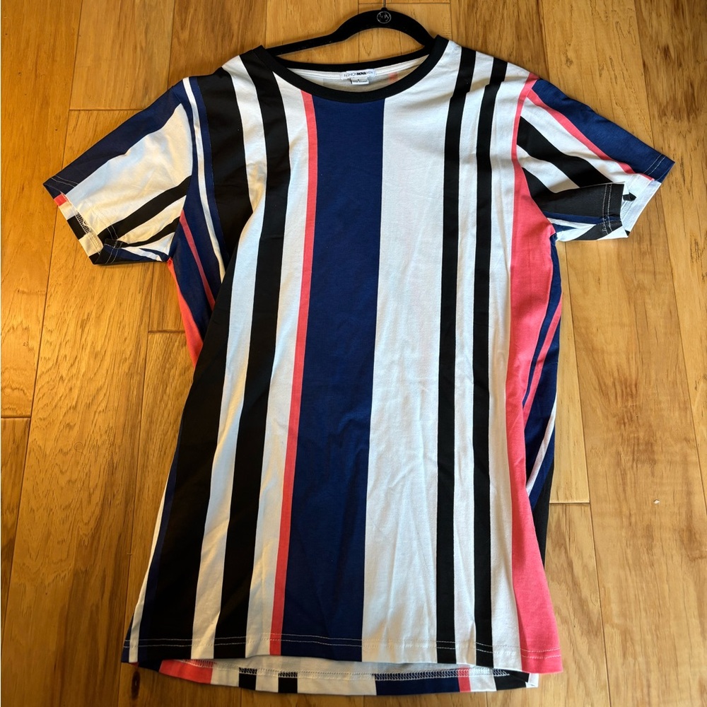 Fashion Nova Striped Multicolor Men's Tee